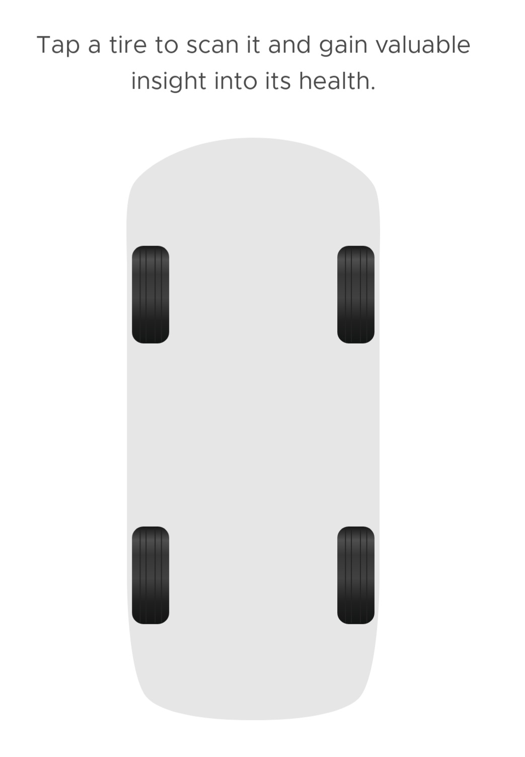TireCheck screen from mobile app
